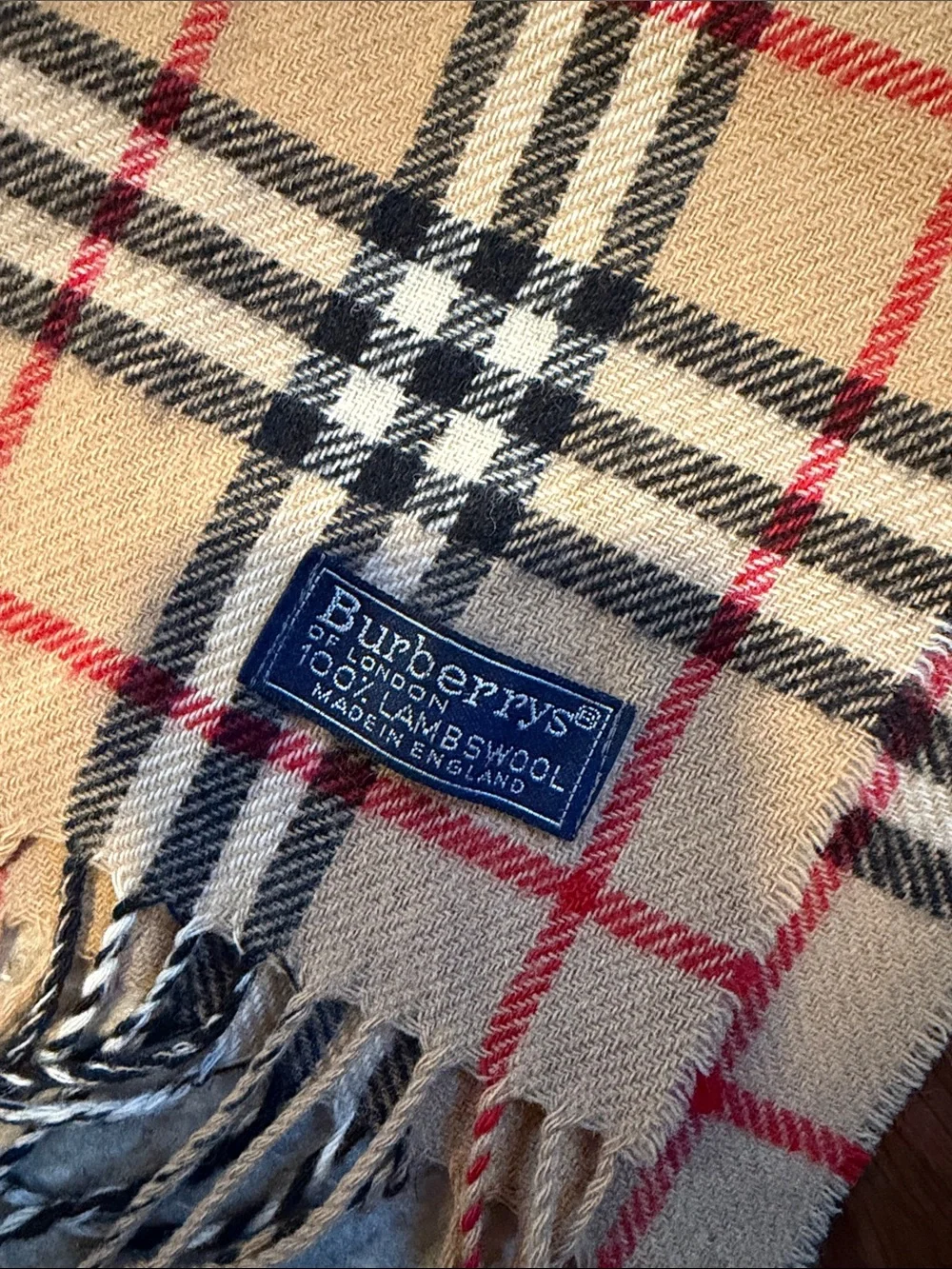 Classic Authentic Burberry Tan Scarf